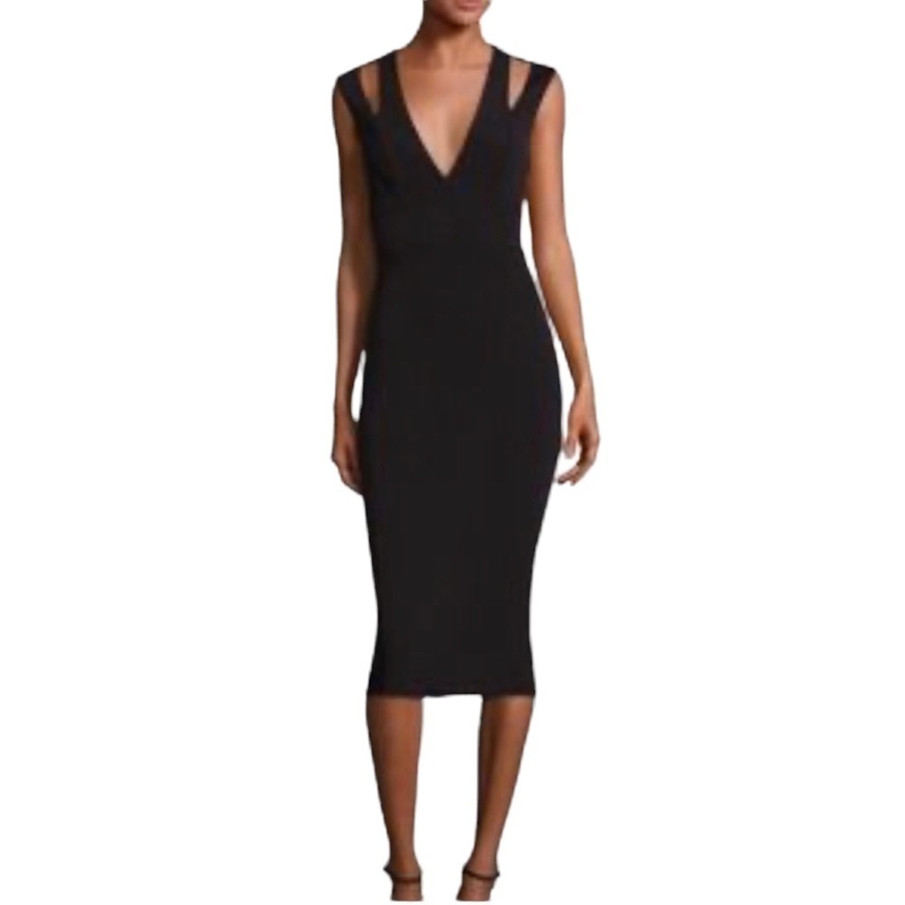 ABS Allen Schwartz All Black Long Causal Dress